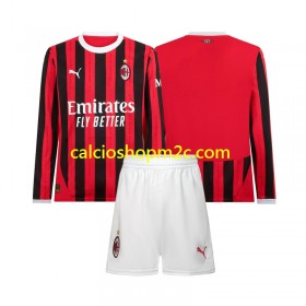 AC Milan Bambino Maglia Prima 2024/2025 Manica Lunga